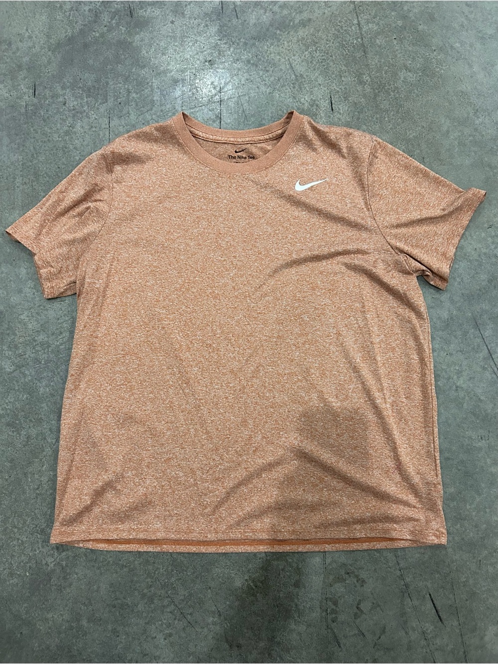 Nike Women's Heathered Burnt Orange Short Sleeve Tee